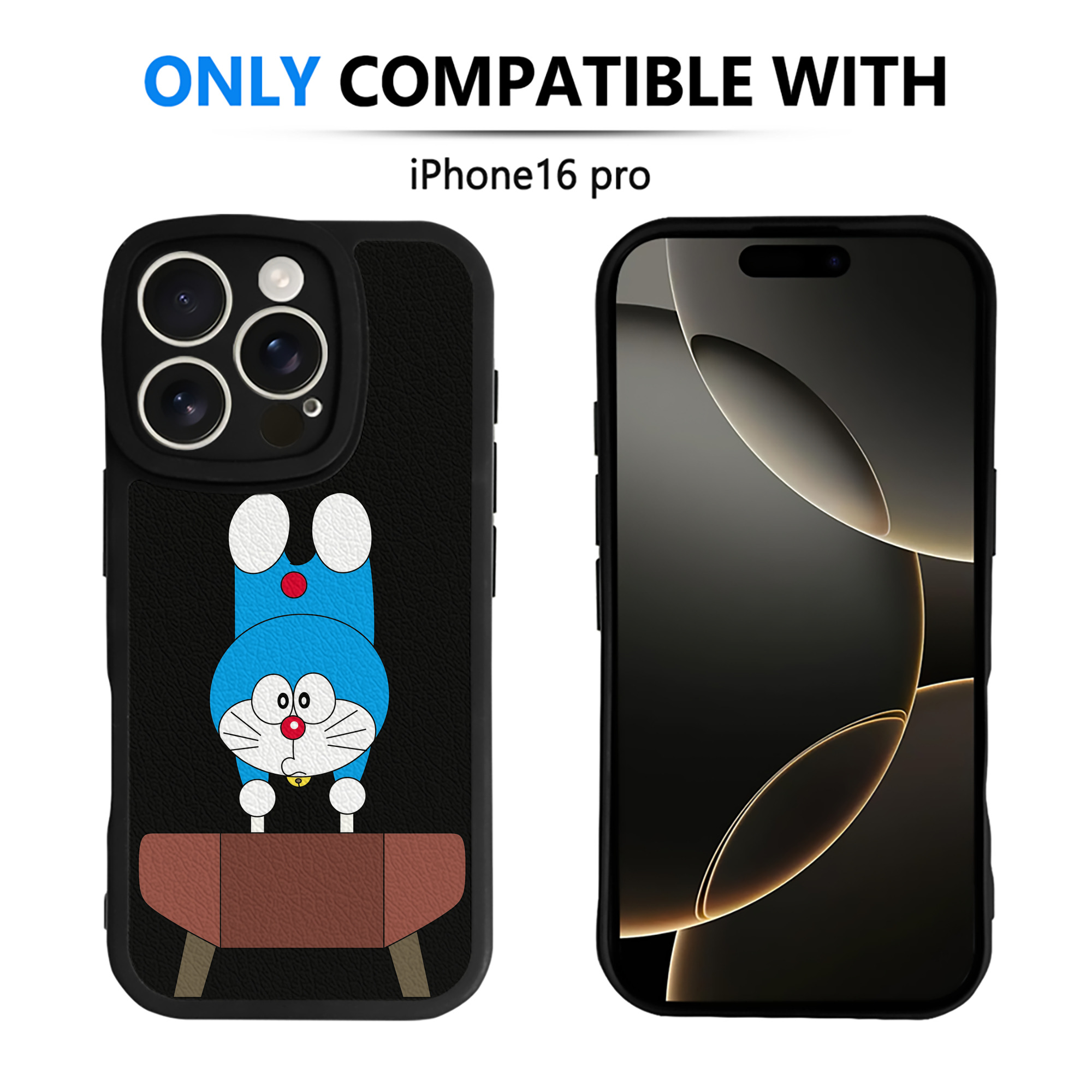 （画像用） ドラえもん Doraemon 【iPhone 16シリーズ対応】シリコンスマホケース（レザー調） 材質：シリコン